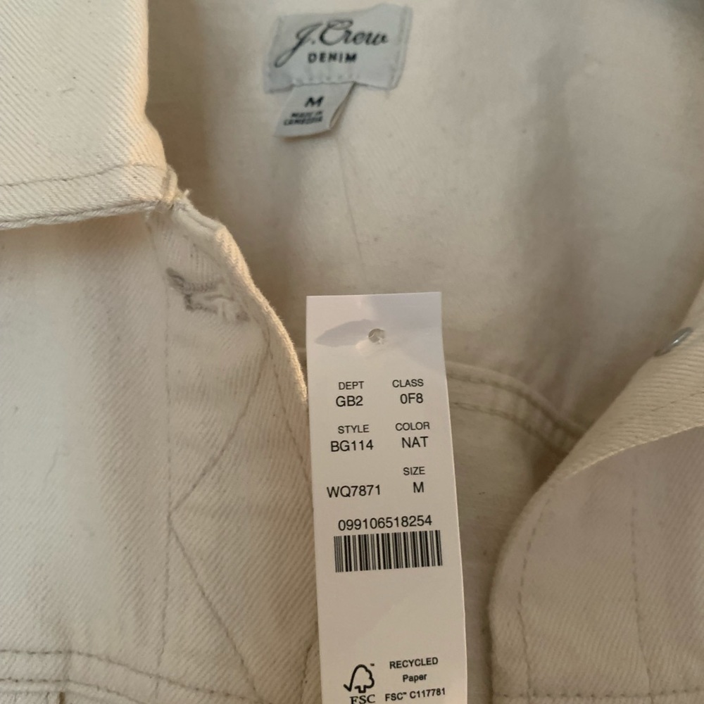 NWT J Crew Jean Jacket - Picture 3 of 3